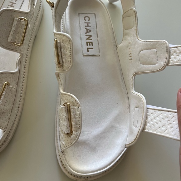 Chanel Dad Sandals white size 38 - Picture 5 of 11